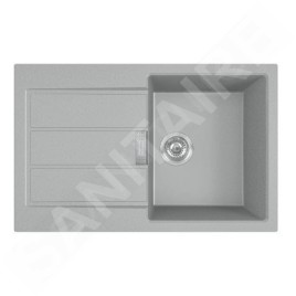 Franke Colonnes - Set de cuisine T123Š, évier en tectonite STG 611-78 + robinet FC6018.084, gris / gris pierre 143.0687.397
