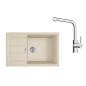 Franke Colonnes - Set de cuisine T116BE, évier en tectonite S2D 611-78 XL et robinet FN 3230.031, beige / chrome 143.0687.401 Franke Colonnes - Set de cuisine T116BE, évier en tectonite S2D 611-78 XL et robinet FN 3230.031, beige / chrome 143.0687.401