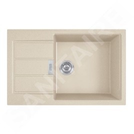 Franke Colonnes - Set de cuisine T116BE, évier en tectonite S2D 611-78 XL et robinet FN 3230.031, beige / chrome 143.0687.401
