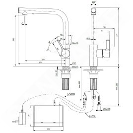 Ideal Standard Gusto - Mitigeur d'évier avec distributeur de savon, or brossé A7817A2