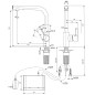 Ideal Standard Gusto - Mitigeur d'évier avec distributeur de savon, acier A7817GN
