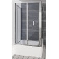 Polysan Deep - Porte de douche pliante 1000 mm, aluminium brillant/verre clair MD1910