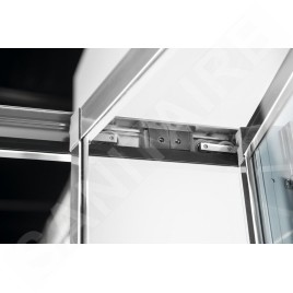 Polysan Deep - Porte de douche pliante 1000 mm, aluminium brillant/verre clair MD1910