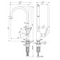 Ideal Standard Gusto - Mitigeur d'évier, gris magnétique BD411A5