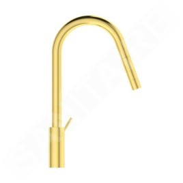 Ideal Standard Gusto - Mitigeur d'évier avec bec extractible, or brossé BD414A2