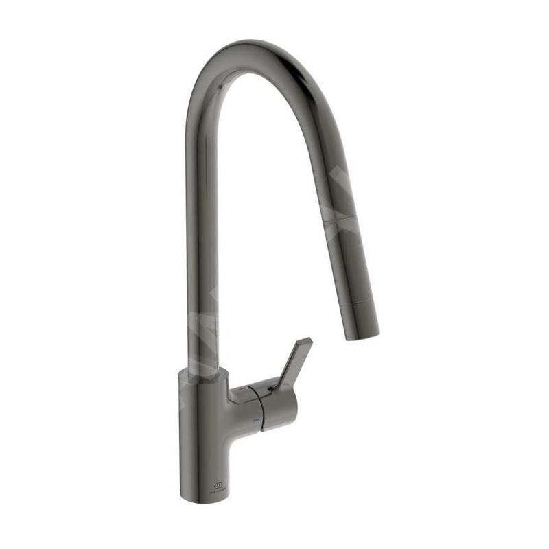 Ideal Standard Gusto - Mitigeur d'évier avec bec extractible, gris magnétique BD414A5