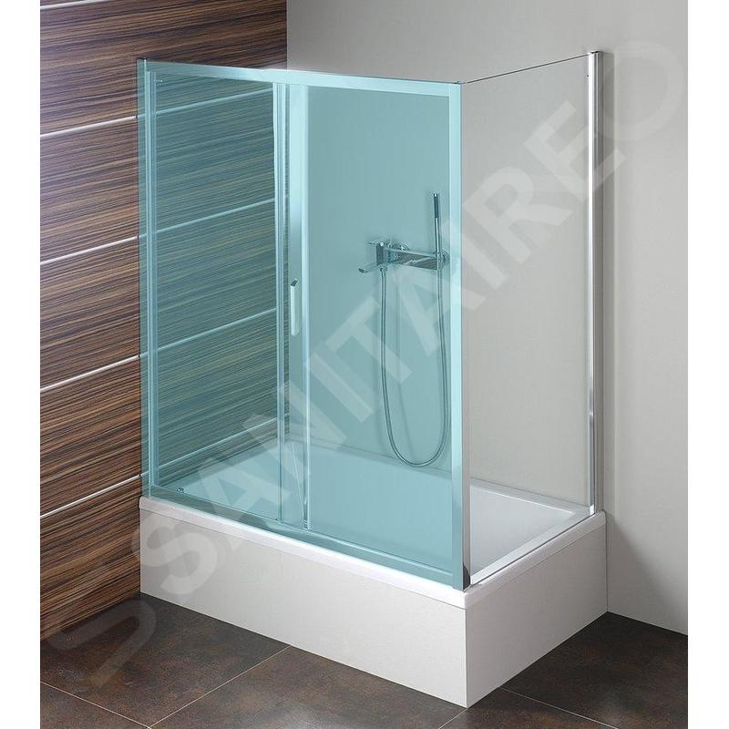 Polysan Deep - Paroi de douche 750 mm, aluminium brillant/verre clair MD3116