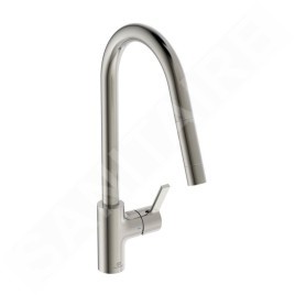 Ideal Standard Gusto - Mitigeur d'évier avec bec extractible, acier BD414GN