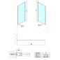Polysan Deep - Paroi de douche 750 mm, aluminium brillant/verre clair MD3116