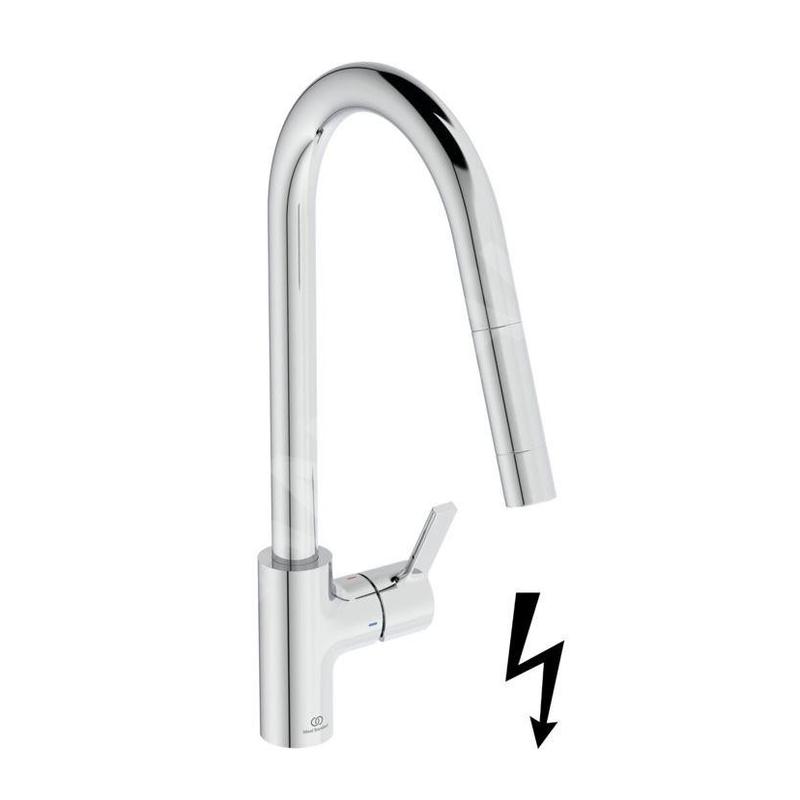 Ideal Standard Gusto - Mitigeur d’évier avec bec extractible, chrome BD415AA