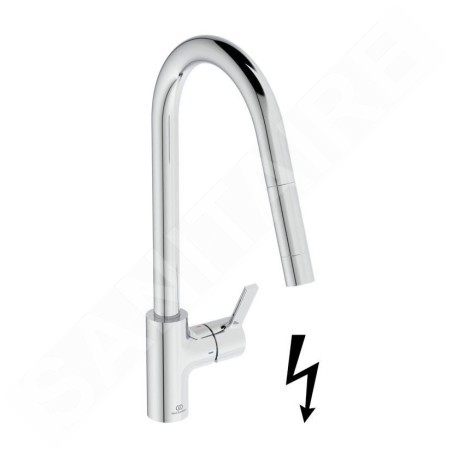 Ideal Standard Gusto - Mitigeur d’évier avec bec extractible, chrome BD415AA