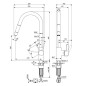 Ideal Standard Gusto - Mitigeur d’évier avec bec extractible, chrome BD415AA