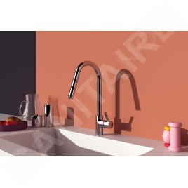 Ideal Standard Gusto - Mitigeur d’évier avec bec extractible, chrome BD415AA
