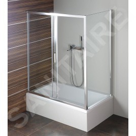 Polysan Deep - Paroi de douche 750 mm, aluminium brillant/verre clair MD3116