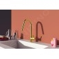 Ideal Standard Gusto - Mitigeur d'évier avec douchette extractible, or brossé BD416A2
