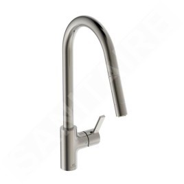 Ideal Standard Gusto - Mitigeur d'évier avec douchette extractible, inox BD416GN