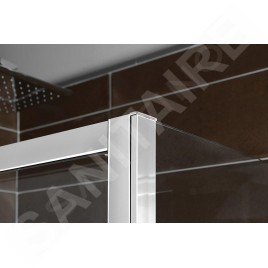 Polysan Deep - Paroi de douche 750 mm, aluminium brillant/verre clair MD3116