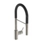 Ideal Standard Gusto - Mitigeur d’évier avec bras flexible et douchette, acier/noir BD417GN
