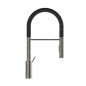 Ideal Standard Gusto - Mitigeur d’évier avec bras flexible et douchette, acier/noir BD417GN