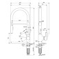 Ideal Standard Gusto - Mitigeur d'évier avec bras flexible et douchette, Sunset Rose/noir BD417J4
