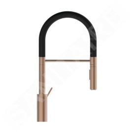 Ideal Standard Gusto - Mitigeur d'évier avec bras flexible et douchette, Sunset Rose/noir BD417J4