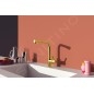 Ideal Standard Gusto - Mitigeur d'évier avec douchette extractible, or brossé BD420A2