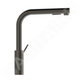 Ideal Standard Gusto - Mitigeur d'évier avec douchette extractible, gris magnétique BD420A5