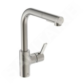 Ideal Standard Gusto - Mitigeur d'évier avec douchette extractible, inox BD420GN