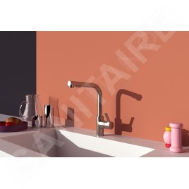 Ideal Standard Gusto - Mitigeur d'évier avec douchette extractible, inox BD420GN