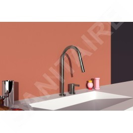 Ideal Standard Gusto - Mitigeur d'évier, installation à 2 trous, gris magnétique BD422A5