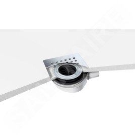 Polysan Flexia - Siphon de receveur Geberit, diamètre 90 mm, DN40, cache bonde en noir 17751