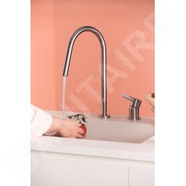 Ideal Standard Gusto - Mitigeur d'évier, installation à 2 trous, acier BD422GN