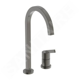 Ideal Standard Gusto - Mitigeur d'évier, installation à 2 trous, gris magnétique BD423A5