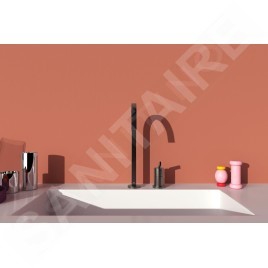 Ideal Standard Gusto - Mitigeur d'évier, installation à 2 trous, gris magnétique BD423A5