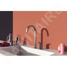 Ideal Standard Gusto - Mitigeur d'évier, installation à 2 trous, gris magnétique BD423A5