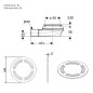 Polysan Flexia - Siphon de receveur Geberit, diamètre 90 mm, DN40, cache bonde ronde en inox 17761