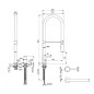 Ideal Standard Gusto - Mitigeur d´évier avec bras flexible et douchette, installation à 2 trous, or brossé/noir BD425A2