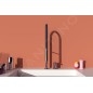 Ideal Standard Gusto - Mitigeur d´évier avec bras flexible et douchette, installation à 2 trous, chrome/noir BD425AA