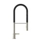 Ideal Standard Gusto - Mitigeur d´évier avec bras flexible et douchette, installation à 2 trous, acier/noir BD425GN