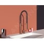 Ideal Standard Gusto - Mitigeur d´évier avec bras flexible et douchette, installation à 2 trous, Sunset Rose/noir BD425J4