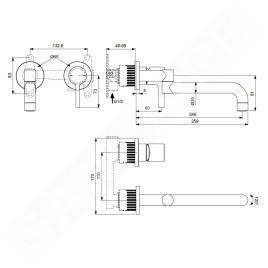 Ideal Standard Gusto - Mitigeur d´évier encastrable, installation à 2 trous, installation à 2 trous, gris magnétique BD426A5