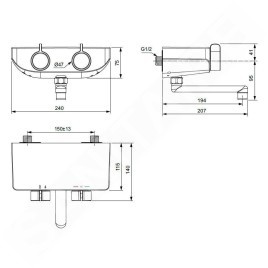Ideal Standard CeraPlus - Mitigeur thermostatique pour évier, chrome A7608AA