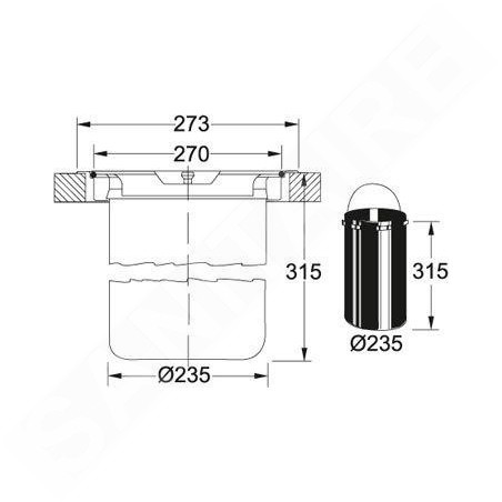 Franke KEA - Poubelle encastrée F 12, vert 134.0035.043