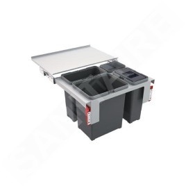 Franke Poubelle tri sélectif - Poubelle encastrable Garbo 60-3 121.0200.680