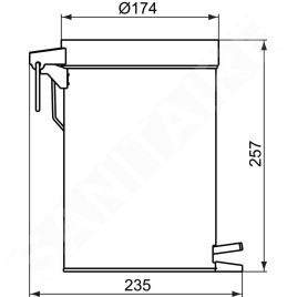 Ideal Standard IOM - Poubelle de WC, inox A9104MY