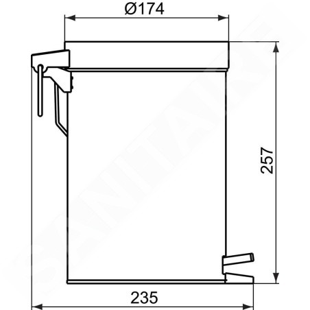 Ideal Standard IOM - Poubelle de WC, inox A9104MY