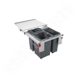 Franke Poubelle tri sélectif - Poubelle encastrée Grabo 50-3 121.0200.691