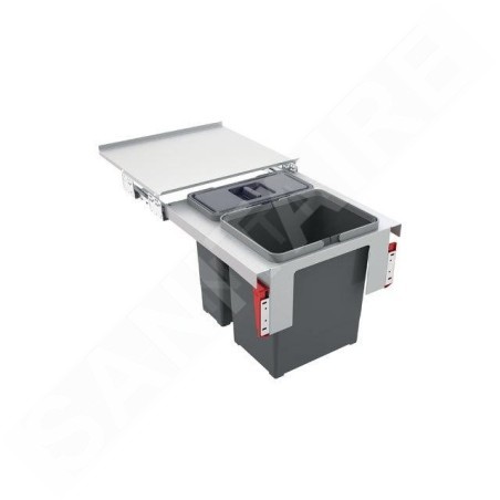 Franke Poubelle tri sélectif - Poubelle encastrable Garbo 45-2 121.0200.692