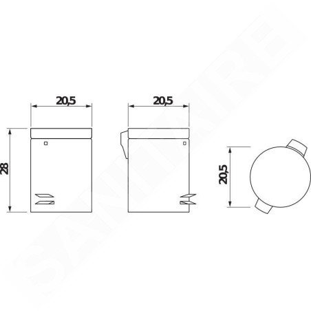 Jika Generic - Poubelle 5 L, inox poli H3893D30042001