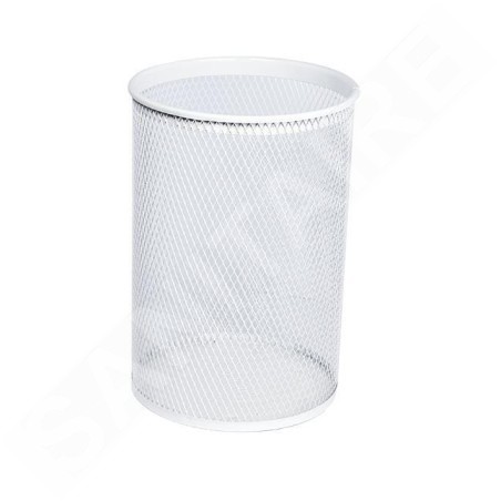 Sanela Paniers métalliques - Poubelle, 13 l, blanche SLZN 96A